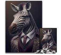 Puzzle per adulti 1000 pezzi Fantasy Zebra Fancy Suit Puzzle di cartone Gioco per adulti Regalo Gioco interattivo per famiglie Sfida mentale Regalo 26X38CM/10,23x14,96 pollici