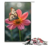 Puzzle per adulti 1000 pezzi farfalla amore fiore puzzle in legno gioco educativo sfida giocattolo 1000 pezzi (38x26 cm)