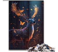 Puzzle per adulti, 1000 pezzi, farfalla magica, cervo, sogno, puzzle da 1000 pezzi per adulti, sfida impossibile e difficile, giocattolo per adolescenti (dimensioni 50x75cm)