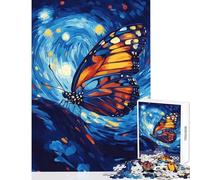Puzzle per adulti 1000 pezzi Farfalla nella notte stellata Giocattoli fai da te Regali di compleanno Gioco per famiglie Adatto per la decorazione della scrivania Dimensioni 50x75cm