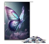 Puzzle per adulti 1000 pezzi farfalle blu decorazione per la casa puzzle giocattoli affare come regalo per tutta la famiglia (75x50 cm)