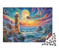 Puzzle Per Adulti 1000 Pezzi - Faro sul mare Difficile | Gioco Relax Anti-Stress Con Stampa Nitida | Decorazione Unica Per Appassionati 52x38cm/1000pcs