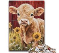 Puzzle per adulti 1000 pezzi Fattoria Girasoli Mucche Puzzle 1000 pezzi, giochi divertenti Ogni pezzo è unico - Gioco divertente e stimolante per tutta la famiglia (38x26cm)