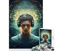 Puzzle per adulti 1000 pezzi Feeling The Beat,giocattolo,decorazione da parete,regalo di compleanno,gioco pratico con pezzi completamente interconnessi di forma casuale,dimensioni 38x26cm