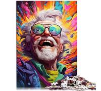 Puzzle per adulti 1000 pezzi felice età uomo taglio di precisione 50 x 75 cm decorazione per la casa unica e regali adatti per ragazzi dai 14 anni in su