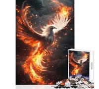 Puzzle per adulti 1000 pezzi Fenice ardente Decorazione per la casa Giocattoli Opera d'arte Regalo per gioco educativo Lista dei desideri con Babbo Natale Dimensioni 50x75cm