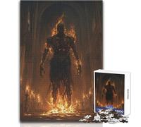 Puzzle per adulti 1000 pezzi Figura in fiamme nella cattedrale, Agni Rilassante e pacifico tempo libero Taglio netto e preciso Dimensioni giocattolo 38x52cm