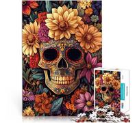 puzzle per adulti 1000 pezzi fiore e osso Fatto di legno,per età pari o superiore a 14 anni Giochi di relax Ottimi regali e giocattoli。misurare:50x75cm/19.68x29.52pollice