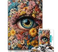 Puzzle per adulti 1000 pezzi Fiore Occhio Puzzle 1000 pezzi, attività divertente per la casa, giocattoli per i giorni di pioggia, regali di compleanno (dimensioni 38x26cm)
