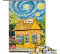 Puzzle per adulti 1000 pezzi "Fiore sotto il cielo notturno", gioco per famiglie, antistress, sfida difficile, rafforza l'amore tra coppie dimensioni 50x75cm