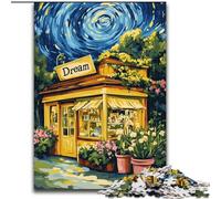 Puzzle per adulti, 1000 pezzi "Fiore WGLSPT Sotto il cielo notturno", idea regalo per le feste, opera d'arte umoristica, opera d'arte dettagliata (dimensioni 26x38cm)