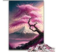 Puzzle per adulti 1000 pezzi Fiori di ciliegio giapponesi in legno gioco interattivo per famiglie adatto dai 14 anni in su 50x75cm decorazione artistica fai da te regalo di compleanno perfetto.