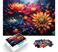 Puzzle per adulti, 1000 pezzi, fiori difficili e sofisticati, 50 x 70 cm, con parti completamente intrecciate a caso, per bambini dai 14 anni in su