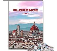 Puzzle per adulti 1000 pezzi Firenze Città Italia Viaggio, Giocattoli Giochi educativi Antistress Migliora l'amore tra coppie 26x38cm