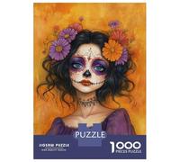 Puzzle Per Adulti 1000 Pezzi Floral Sugar Skull Beauty -2 Puzzle Per Adulti Gioco Rompicapo Analisi E Logica Attività Divertenti A Casa 70x50cm/1000pcs