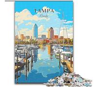 Puzzle per adulti 1000 pezzi Florida Tampa Travel Brain Intelligence Challenge Giocattoli avvincenti Regalo divertente per età 14+ (50x75cm) 1000 pezzi