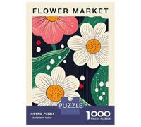 Puzzle Per Adulti 1000 Pezzi Flower Market New York Travel Poster Puzzle Rompicapo Gioco Difficile Regali Difficili Per Amici E Familiari 52x38cm/1000pcs