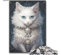 Puzzle per adulti 1000 pezzi Fluffy White Kitten 1000 pezzi Puzzle per adulti Gioco educativo Sfida Giocattolo (dimensioni 26x38cm)