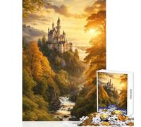 Puzzle per adulti 1000 pezzi Fortezza delle fiabe Decorazione per la casa Giocattoli Regalo per compleanni Giochi per famiglie Attività divertenti a casa Dimensioni 38x26cm