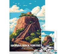 Puzzle per adulti 1000 pezzi Fortezza rocciosa di Sigiriya,Sri Lanka Giocattoli antistress Idee regalo Gioco pratico Migliorare l'amore tra coppie Dimensioni 38x26cm