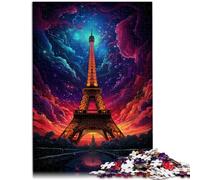 Puzzle per adulti, 1000 pezzi, Francia, Torre Eiffel, giocattolo per alleviare lo stress, vacanze a casa, passatempo per adolescenti dai 14 anni in su, 26 x 38 cm