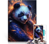 Puzzle per adulti 1000 pezzi Fuoco Animale Panda Puzzle per Gioco educativo Sfida Giocattolo Un'opera d'arte 19,7 "x 29,5" per adolescenti 14+