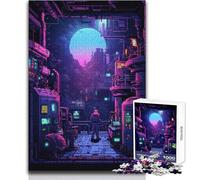 Puzzle per adulti 1000 pezzi Futuro distopico Pixel Art Bellissimo design Gioco Decorazione perfetta Regalo di compleanno Dimensioni 38x26cm