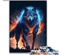 Puzzle per adulti, 1000 pezzi Galactic Art Wolf, puzzle in legno per adulti, dimensioni 50x75cm, gioco interattivo per famiglie, regalo artigianale con opere d'arte colorate.