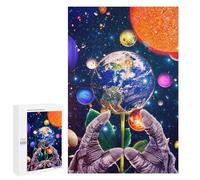 Puzzle per adulti, 1000 pezzi Galactic Garden Earth As Flower Puzzles per adolescenti, giochi di pensiero, quadri da parete, regali di Natale e di compleanno, 1000 pezzi