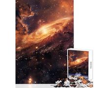 Puzzle per adulti 1000 pezzi Galassia drammatica con nebulosa arancione Giocattolo Decorazione da parete Regali per donne e uomini Gioco pratico Migliora l'amore tra coppie Dimensioni 50x75cm