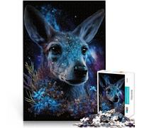 Puzzle per adulti 1000 pezzi Galaxy Animal Canguro Puzzle Difficile con poster corrispondente e foglio di domande per i 14 anni e più 50x70cm