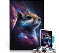 Puzzle per Adulti 1000 pezzi Galaxy Animal Chipmunk Concorso di Velocità a Mano Puzzle di Natale Regali 14,96 pollici x 20,47 pollici