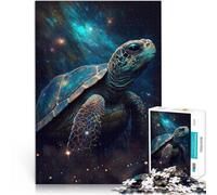 Puzzle per adulti 1000 pezzi Galaxy Animal Turtle Family Fun Puzzle Stress Reliever Difficult Challenge 38 x 52 cm per adolescenti dai 14 anni in su