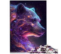 Puzzle per adulti 1000 pezzi Galaxy Bear Animal Jigsaw per gioco educativo sfida giocattolo illustrazione regalo 19,7 pollici x 29,5 pollici per adolescenti 14+