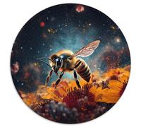 Puzzle per adulti 1000 pezzi Galaxy Bees, puzzle rotondo interattivo per famiglie, regalo rompicapo, giocattolo educativo (67,5x67,5 cm)
