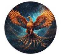 Puzzle per adulti, 1000 pezzi, Galaxy Phoenix, rotondo, gioco interattivo per famiglie, rompicapo, giocattolo educativo (67,5x67,5 cm)