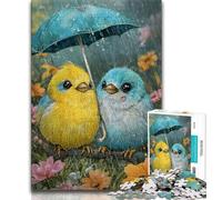 Puzzle per adulti 1000 pezzi "Gallina che tiene un ombrello" per adolescenti puzzle educativi e di apprendimento ideali come regalo per tutta la famiglia 26x38cm