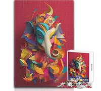 Puzzle per adulti 1000 pezzi Ganesha Dio dell'arte Rilassante e pacifico tempo libero Taglio netto e preciso Dimensioni giocattolo 50x75cm