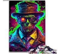 Puzzle per adulti, 1000 pezzi Gangster Zombie color neon in legno, dimensioni 50x75cm, intrattenimento rilassante, regalo di Natale perfetto e decorazione per la casa.