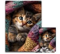 Puzzle per adulti 1000 pezzi Gatto addormentato Puzzle in cartone Giochi educativi Giocattoli fai da te, Regalo di compleanno, Regali per 14 anni 26X38CM