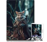 Puzzle per adulti 1000 pezzi Gatto antico nella foresta Giocattolo Gioco intellettuale Regali per donne Regalo di compleanno Dimensioni 50x75cm