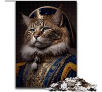 Puzzle per adulti 1000 pezzi Gatto del Re Sole in legno, dimensioni 50x75cm, regalo per sfidare la mente, attività educativa per adolescenti