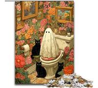 Puzzle per adulti 1000 pezzi Gatto e Anima Puzzle in legno 50X75CM Ideale per gli innamorati, perfetto regalo di Natale, Capodanno, San Valentino