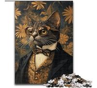 Puzzle per adulti 1000 pezzi Gatto Nobile Aiuta il cervello a esercitare Giocattoli avvincenti per coltivare la pazienza Un'opera d'arte 50x75cm