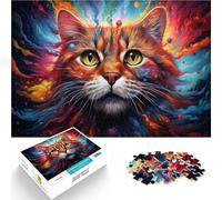 Puzzle per adulti 1000 pezzi gatto pianeta colorato giocattolo educativo anti-stress puzzle un'opera d'arte adatta per adolescenti di 14 anni e oltre 50 x 70 cm