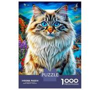 Puzzle Per Adulti 1000 Pezzi - Gatto Ragdoll Difficile | Gioco Relax Anti-Stress Con Stampa Nitida | Decorazione Unica Per Appassionati 38x26cm/1000pcs