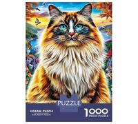 Puzzle Per Adulti 1000 Pezzi - Gatto Ragdoll Difficile | Gioco Relax Anti-Stress Con Stampa Nitida | Decorazione Unica Per Appassionati 38x26cm/1000pcs