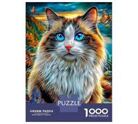 Puzzle Per Adulti 1000 Pezzi - Gatto Ragdoll Difficile | Gioco Relax Anti-Stress Con Stampa Nitida | Decorazione Unica Per Appassionati 52x38cm/1000pcs