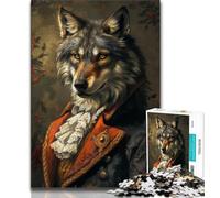 Puzzle per adulti 1000 pezzi Gentleman Wolf 1000 pezzi per adolescenti antistress vacanze ammazzare il tempo interazione genitore-figlio 38x26cm