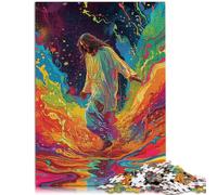 Puzzle per adulti, 1000 pezzi, "Gesù corre sopra l'acqua", gioco sofisticato, ottimo regalo per adolescenti dai 14 anni in su, 26 x 38 cm
